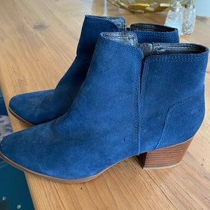 Blue Suede Aldo Booties-size 8.5